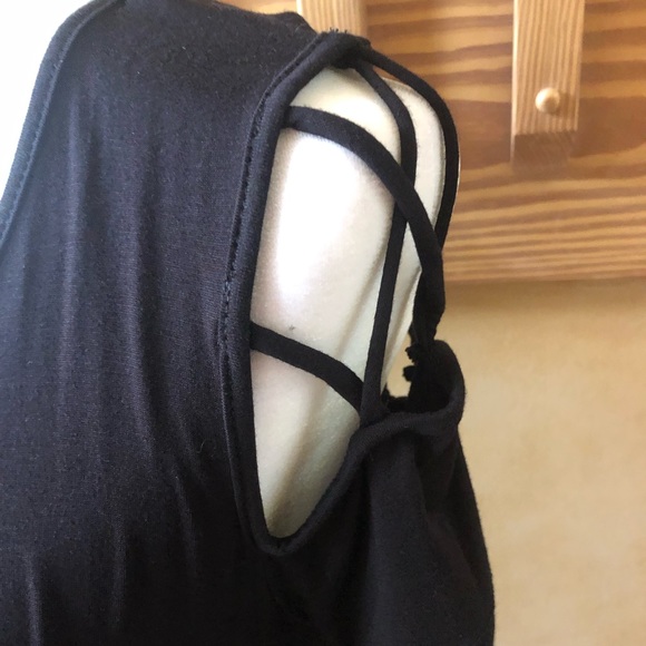 Black Cold Shoulder Dress - Picture 2 of 7